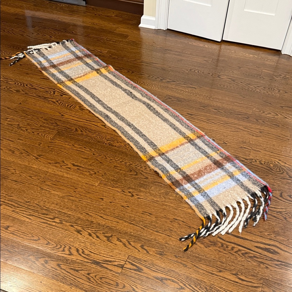 Plaid Fringe Scarf